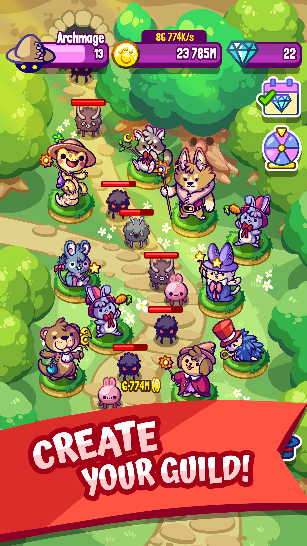 Merge Kawaii Wizards - Merge Games 2020 Game Screenshot