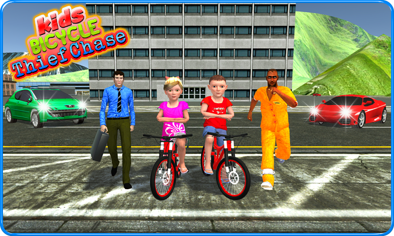Скриншот игры Kids Bicycle Rider Thief Chase