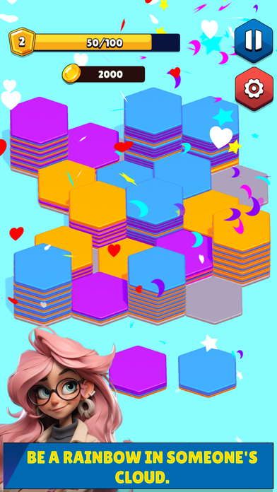 Merge Hexa Puzzle Sort Game 3d Game Screenshot