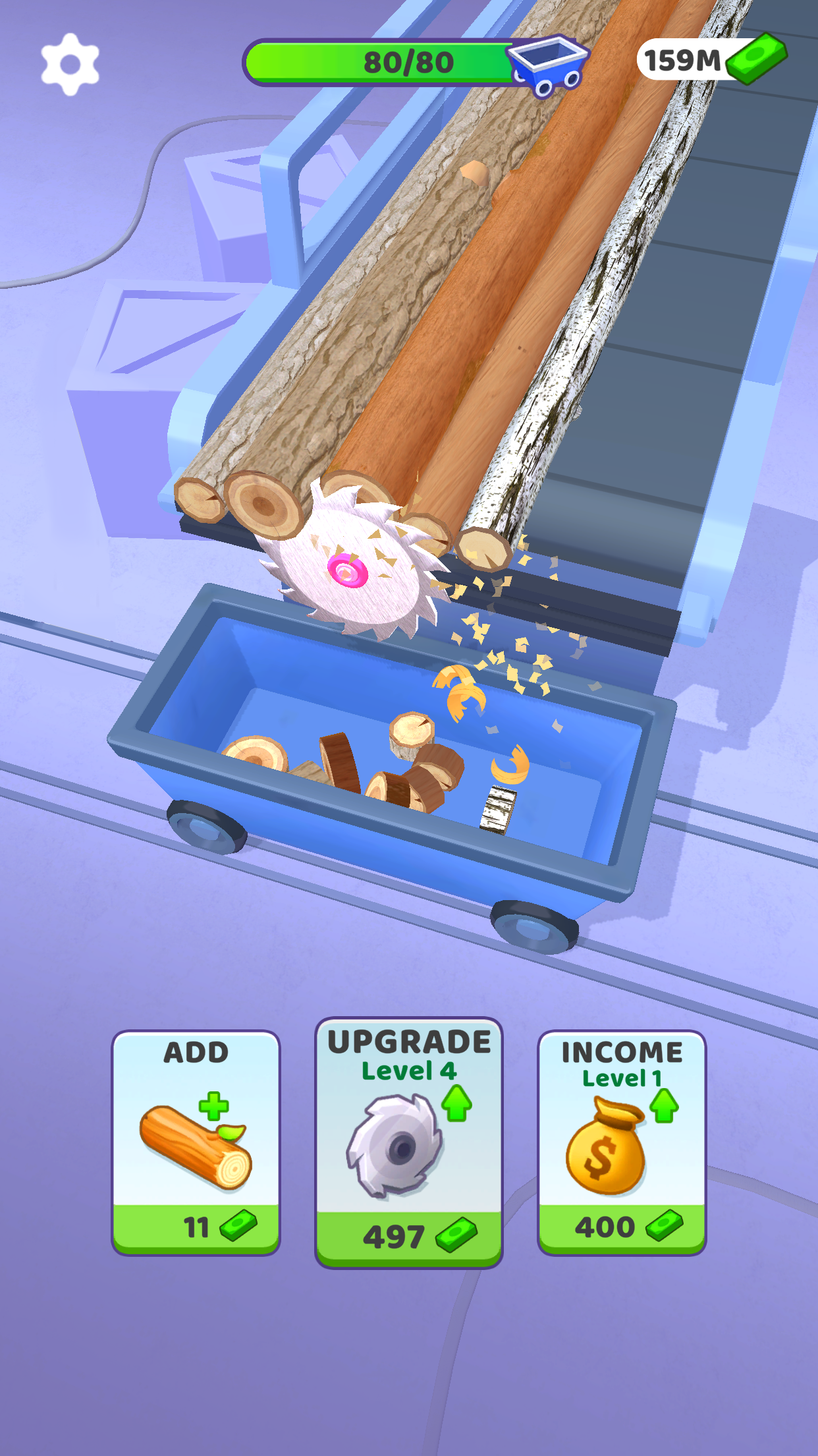 Idle Cutter: Wood Slice Game Screenshot