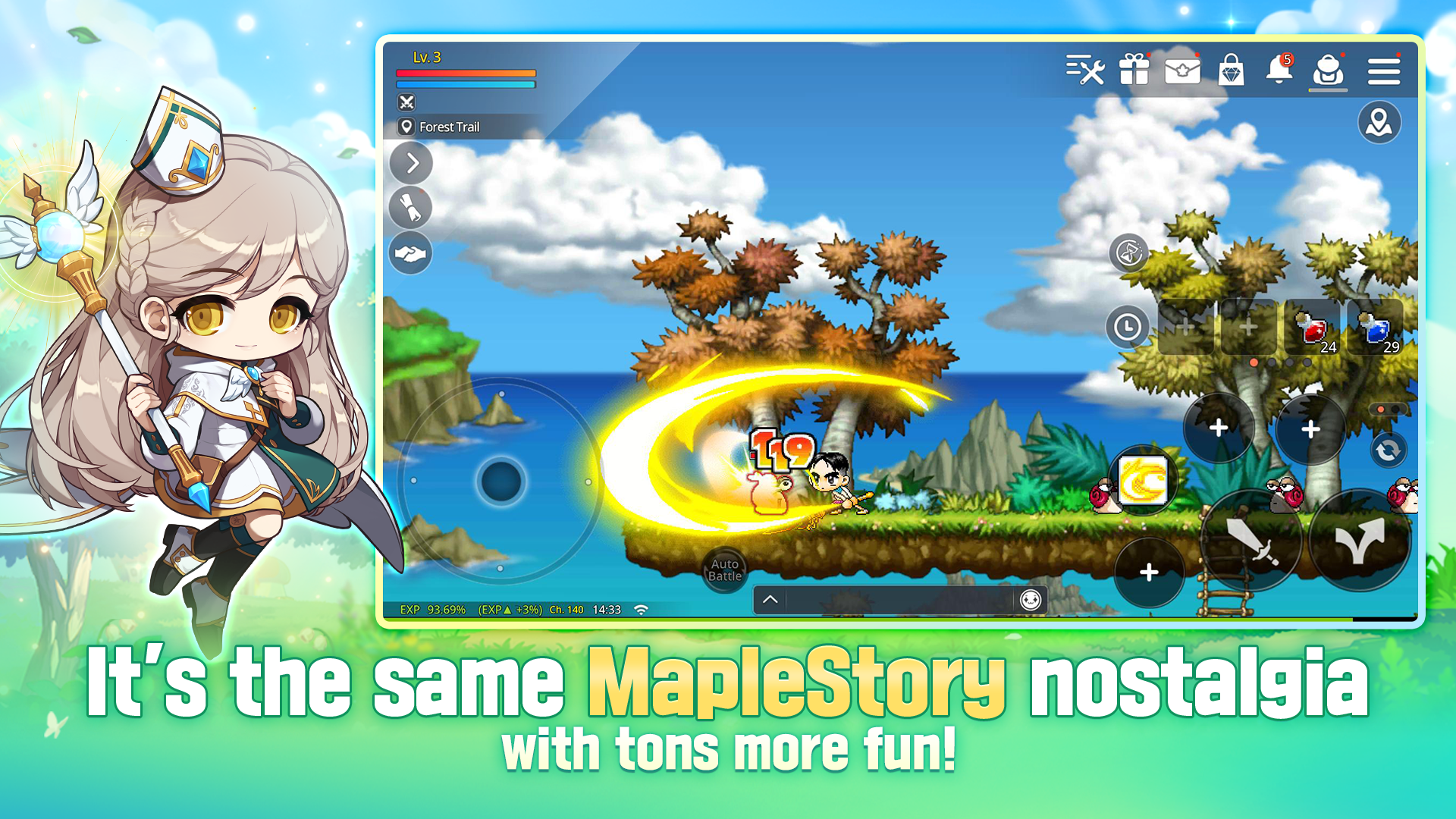 Скриншот игры MapleStory M - Fantasy MMORPG
