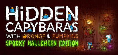 Banner of Hidden Capybaras with Orange and Pumpkins: Spooky Halloween Edition 