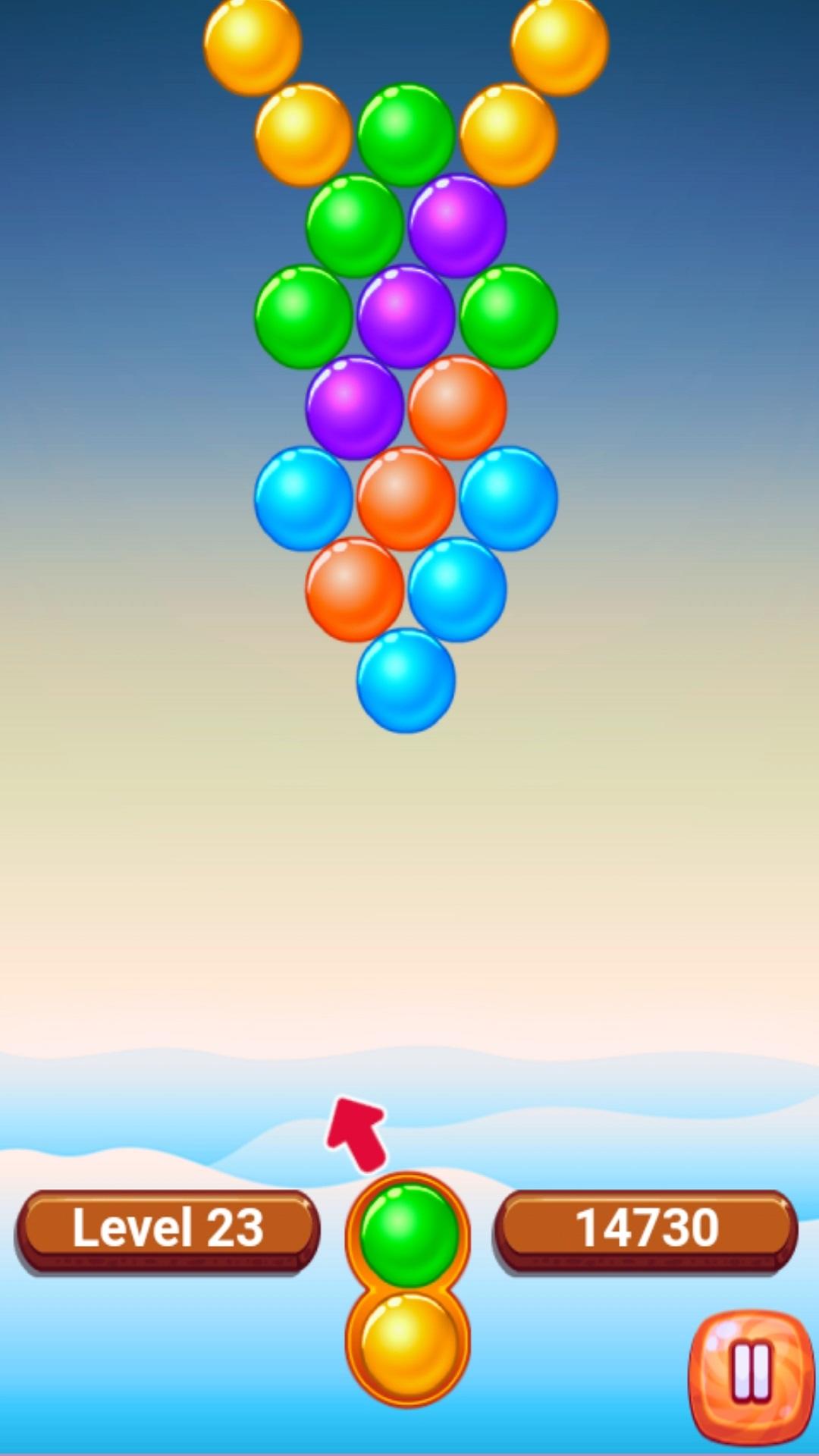 Sky Bubble Shooter Game Screenshot