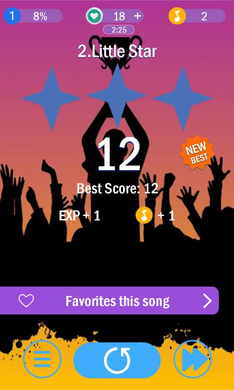 Captura de Tela do Jogo Piano Tiles 2