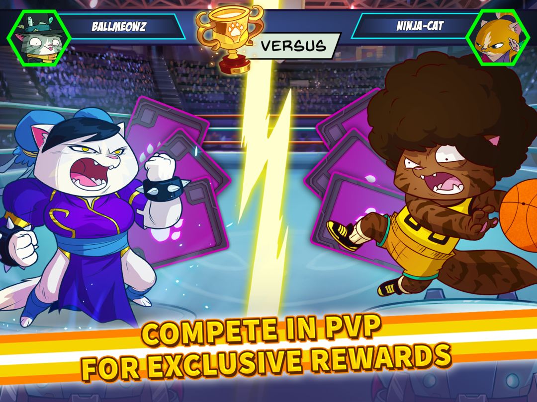 Screenshot of Tap Cats: Epic Card Battle (CCG)
