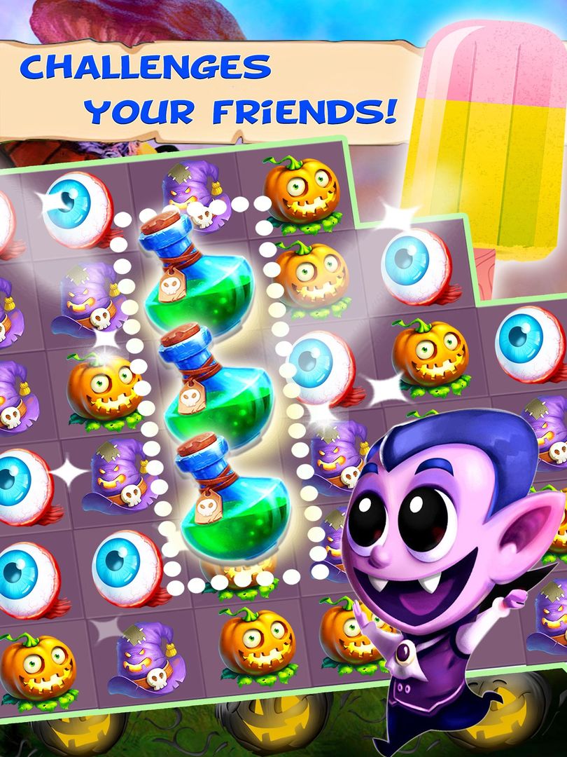 Screenshot of Halloween Witch - Fruit Puzzle