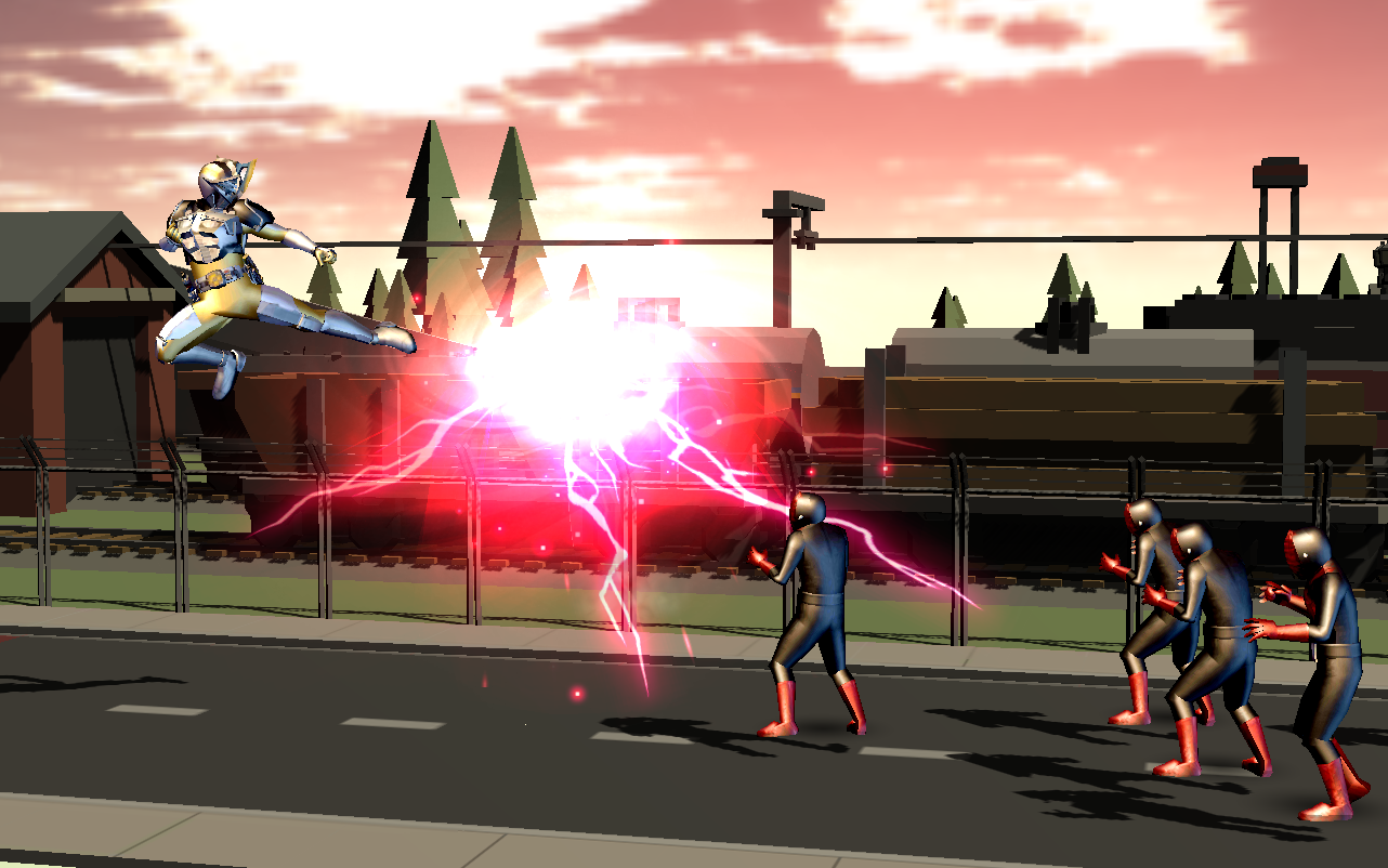 Screenshot of Rider Battle : Den-O Henshin Heroes Fighters