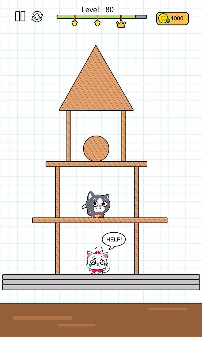 Скриншот игры Happy Cats - Cut it and Meet love