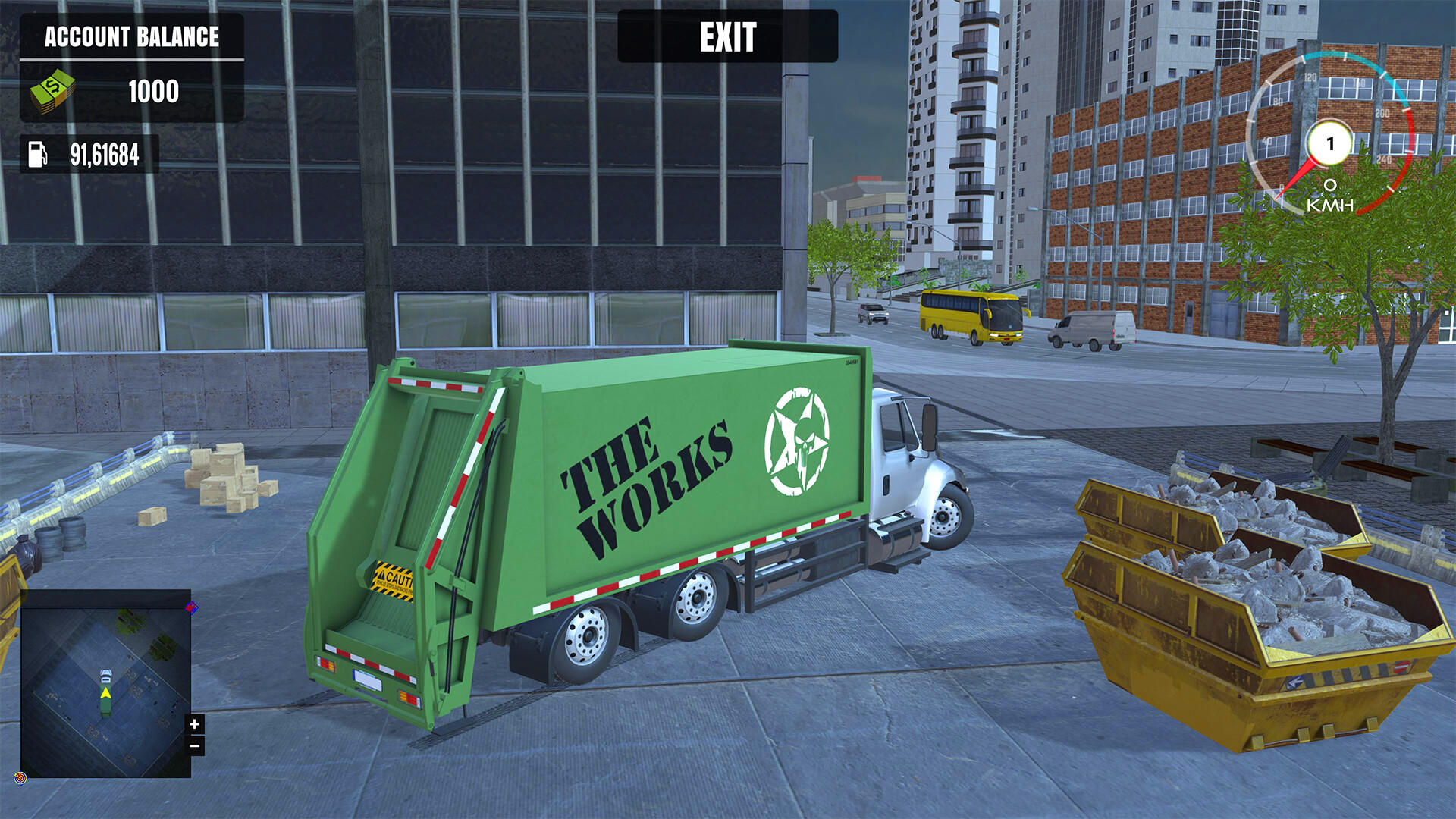 Captura de Tela do Jogo Garbage Truck Driving Simulator