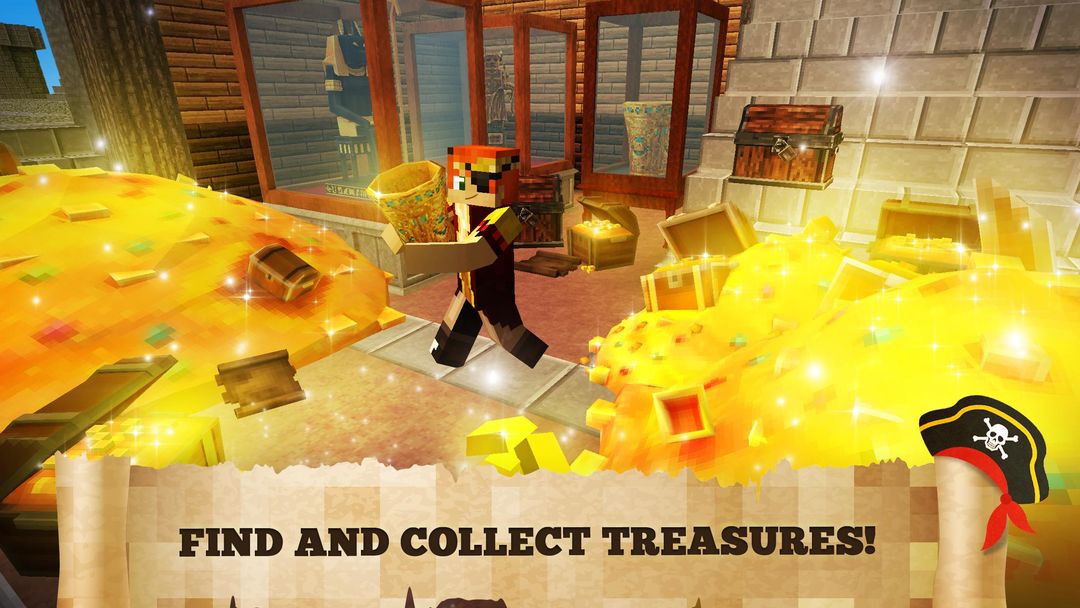 Pirate Crafts Cube Exploration ภาพหน้าจอเกม
