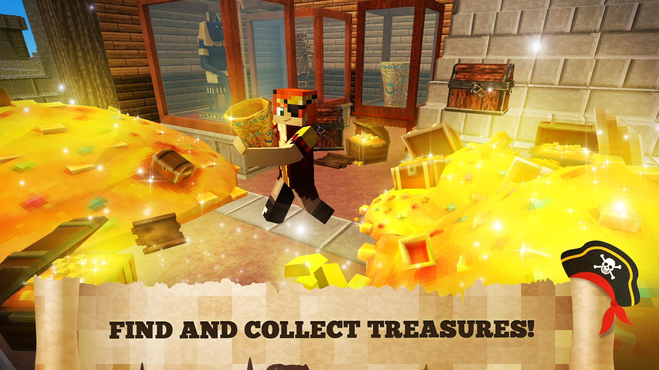 Pirate Crafts Cube Exploration Game Screenshot