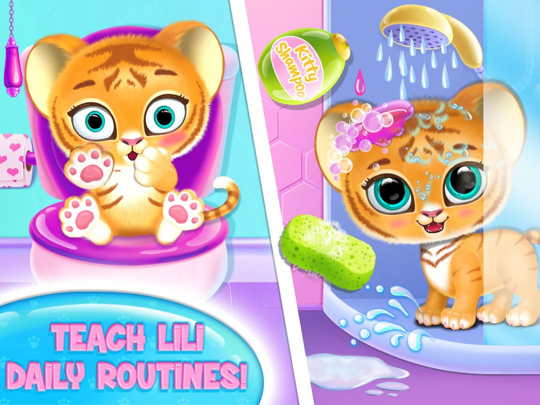 Baby Tiger Care - My Cute Virtual Pet Friend 게임 스크린 샷