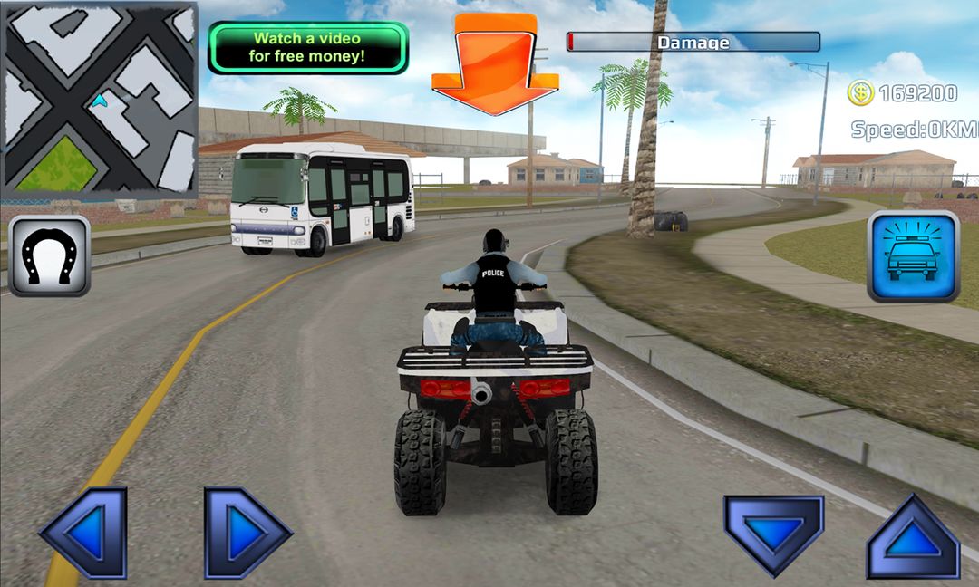 警察クワッドチェイスシミュレータ3D screenshot game