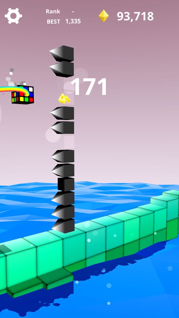 점프 점프 큐브 : 네모네모 무한 높이뛰기 (꿀잼 아케이드) 게임 스크린 샷