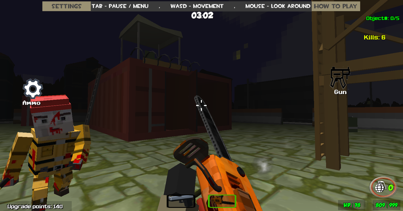 Zombie Arena 3D Survival Offline Game Screenshot