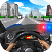 पुलिस कार में ड्राइविंग