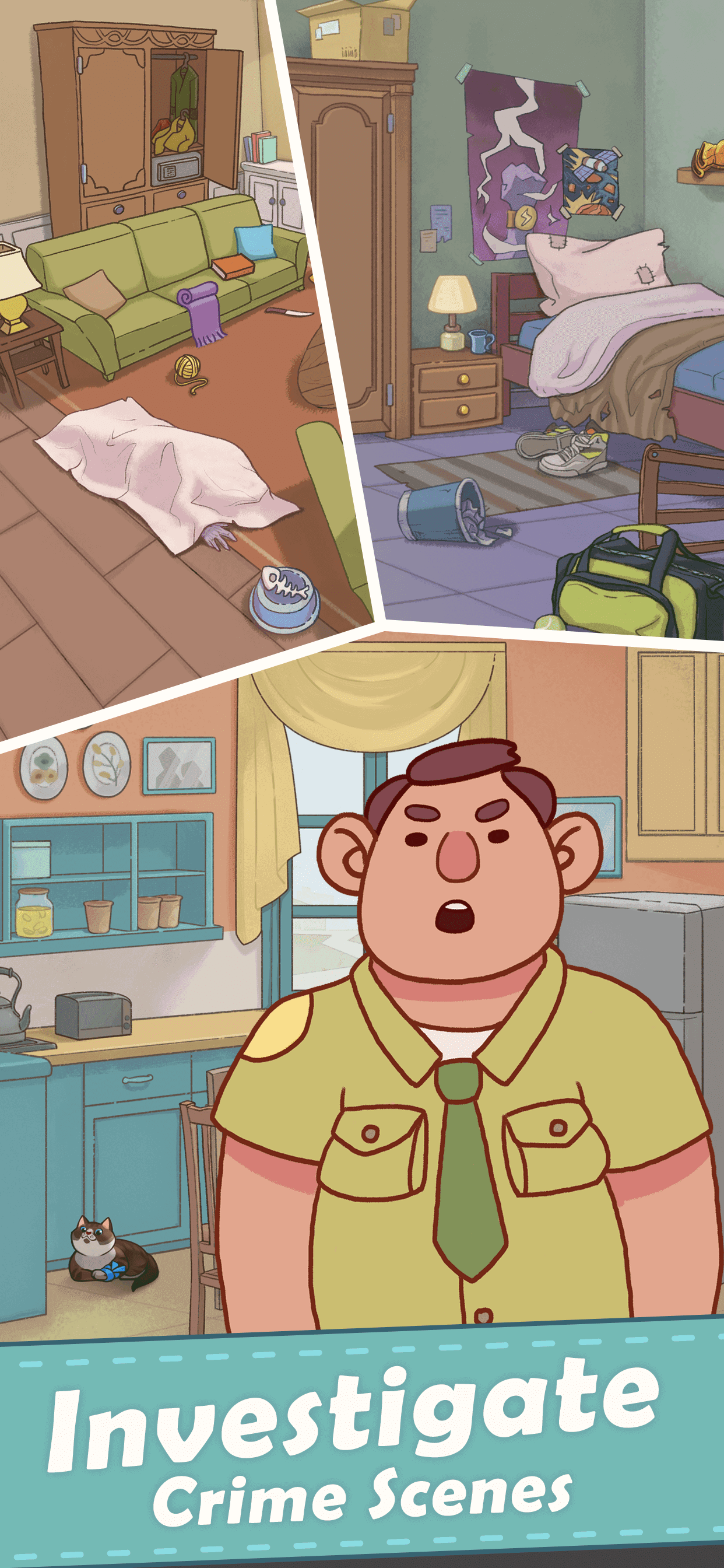 Puzzle Town: Merge Crime Scene Game Screenshot