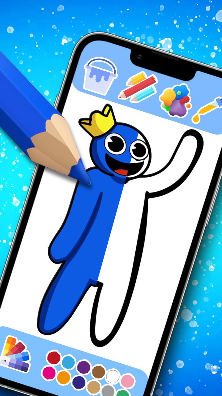 Screenshot of Rainbow Friends Coloring Book