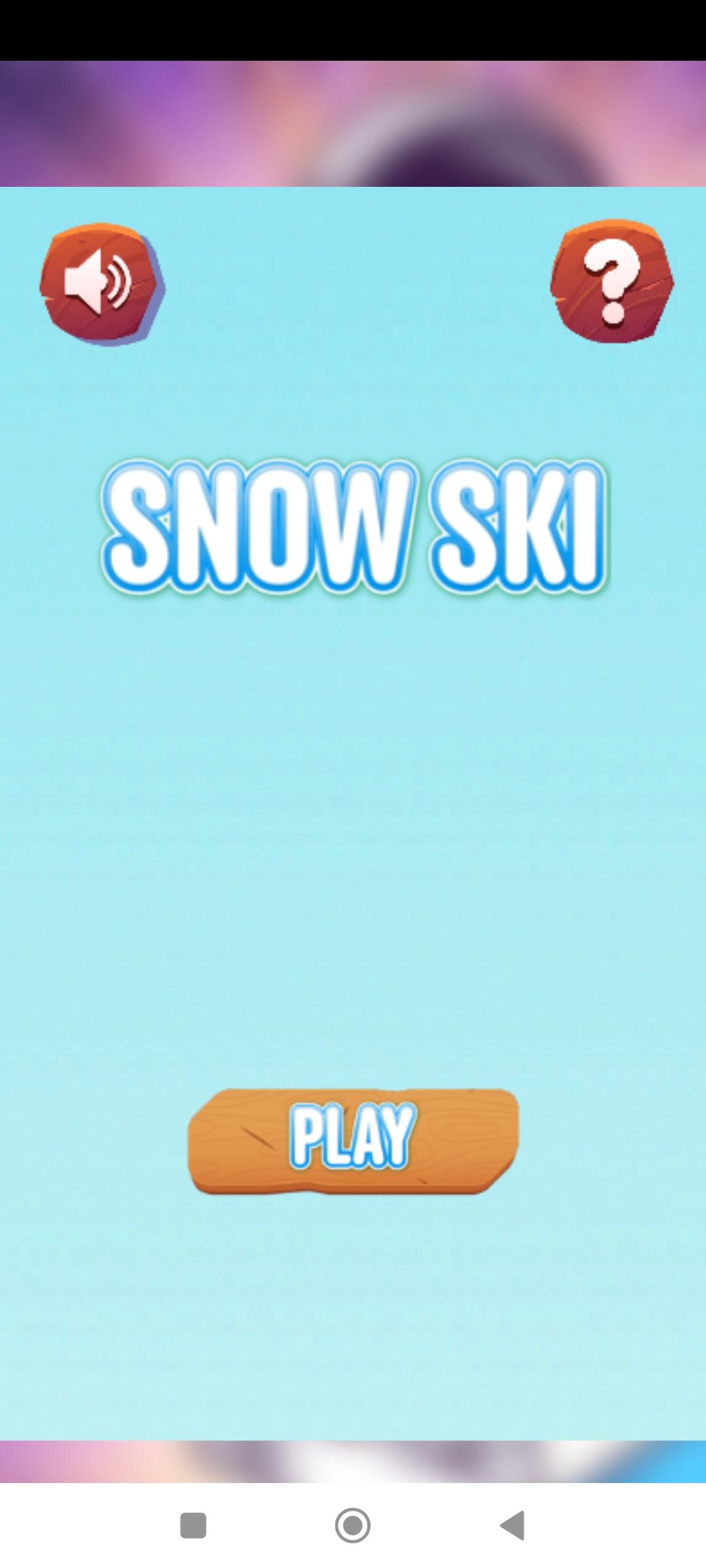 Snow ski Game Screenshot