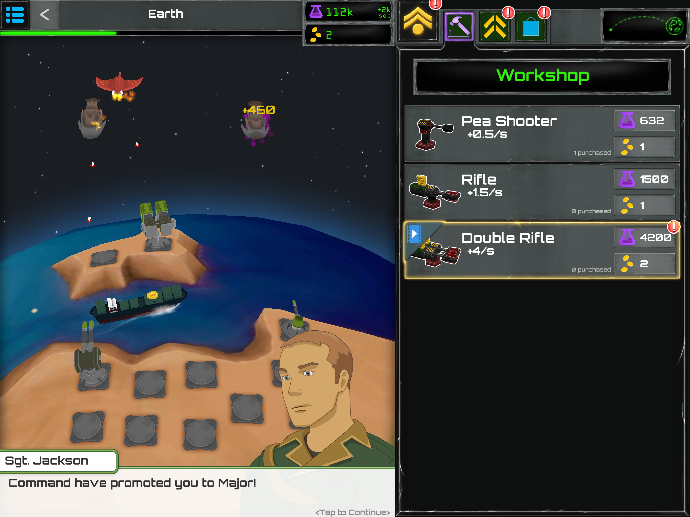 Turret Fusion Idle Clicker Game Screenshot
