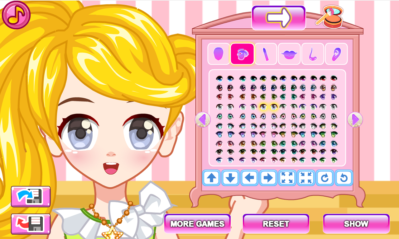 Dress Up Manga Wardrobe Game Screenshot