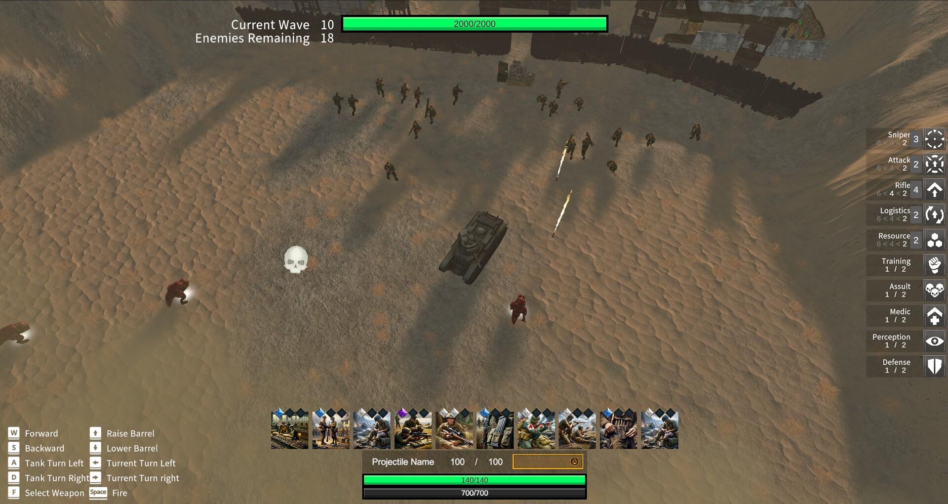 Tank Survivor 게임 스크린 샷