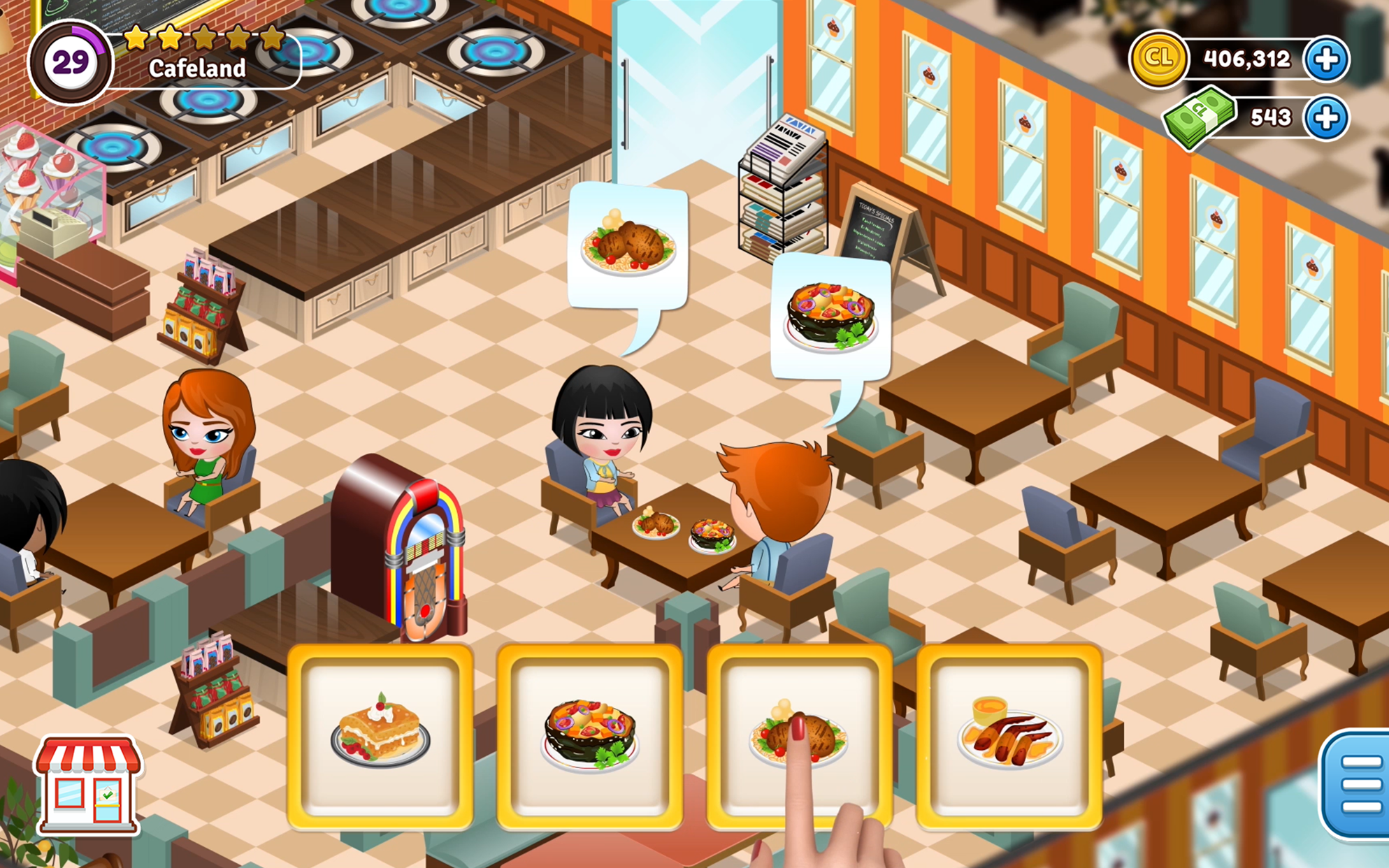 Screenshot 1 of Cafeland - 레스토랑 게임 2.22.5