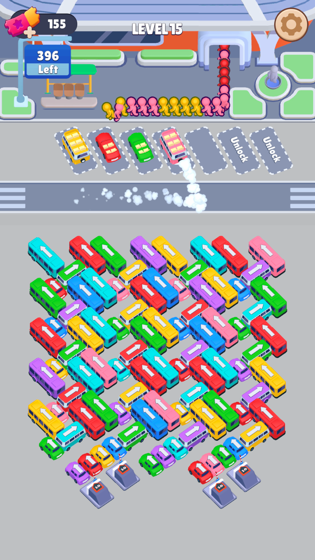 Bus Sort: Car Parking Jam Game Screenshot