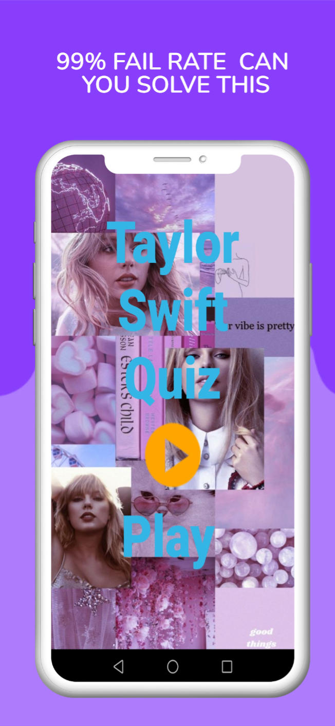 Screenshot of Taylor Swift Quiz