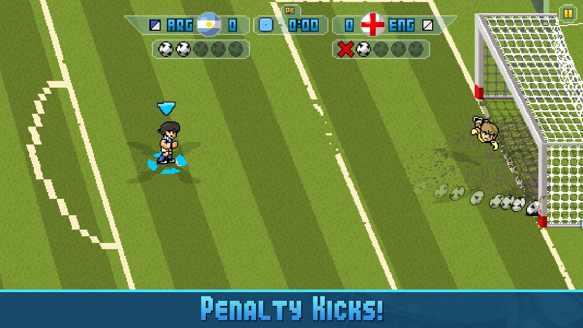 Pixel Cup Soccer 16 Game Screenshot