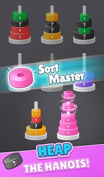 Hanoi Tower - Color Sort 3d Game Screenshot