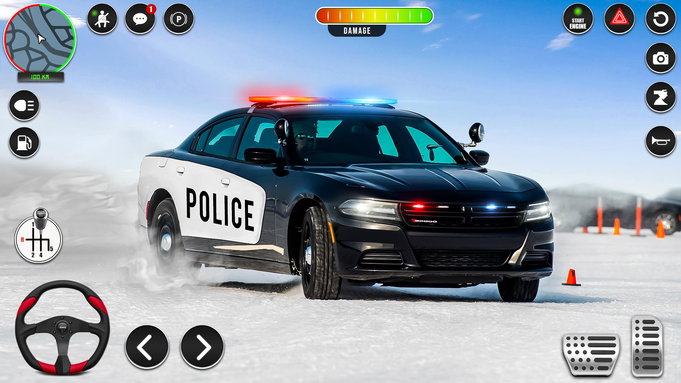 Screenshot 1 of Deriva de coche de policía y simulador de conducción 1.3