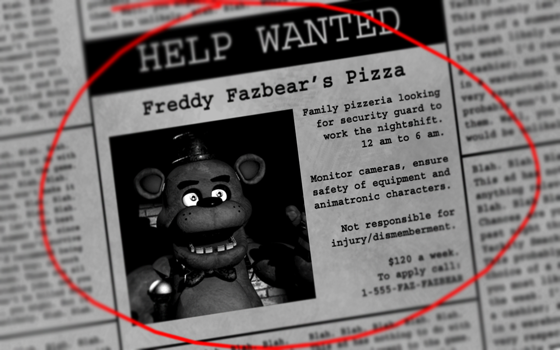 Five Nights at Freddy's Game Screenshot