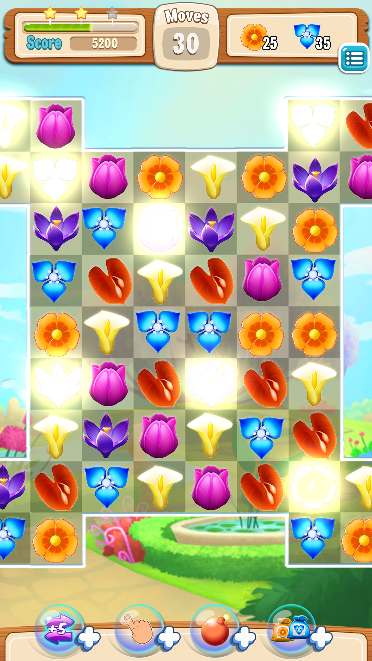 Garden Match Mania Game Screenshot