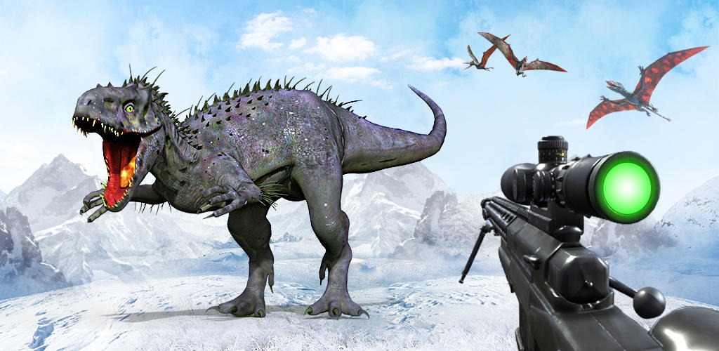Banner of Dino Hunter - Dinosaur Games 2
