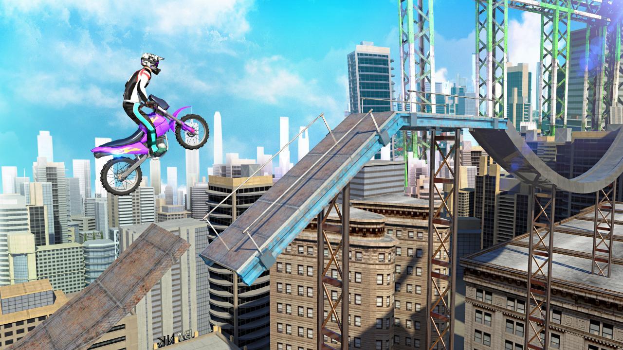 Screenshot 1 of Acrobacias de bicicleta 3D - desafio no telhado 8.5