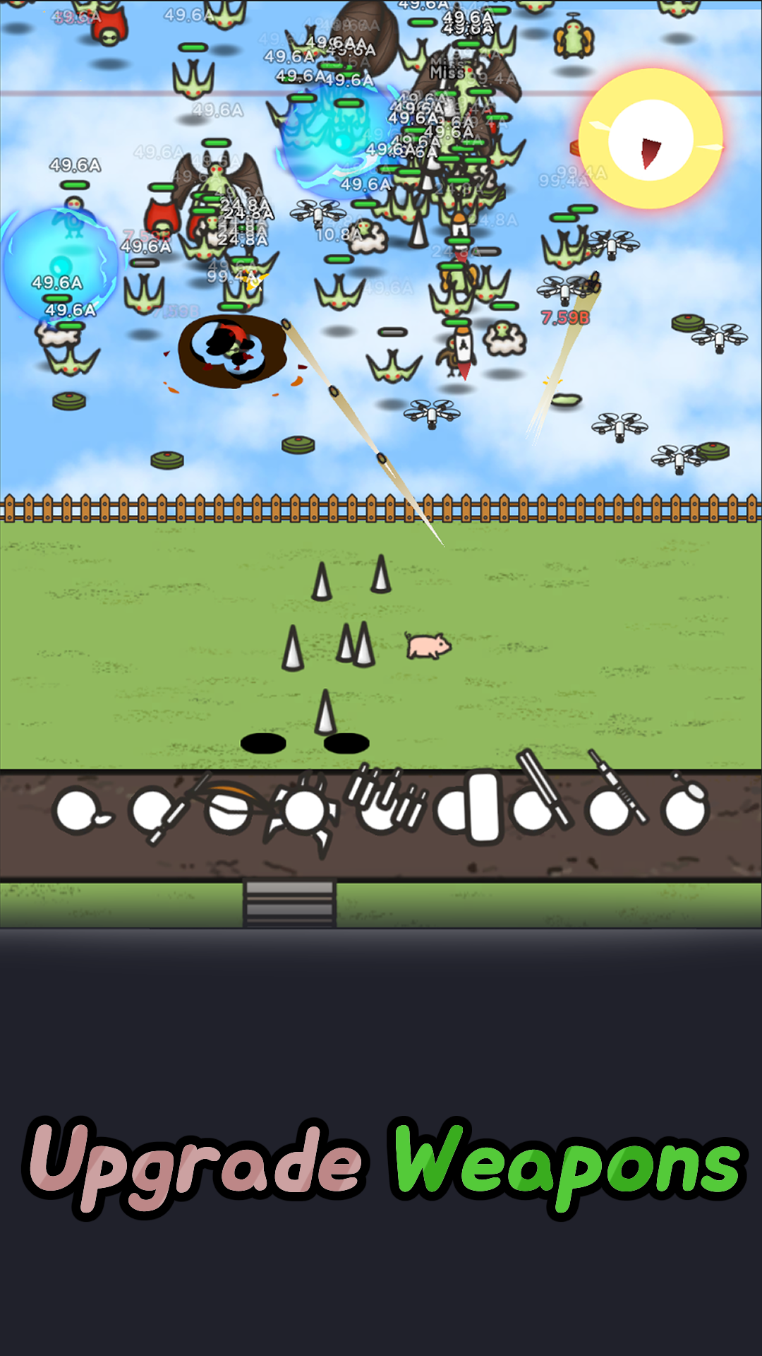 Idle Fortress Zombie Defense Game Screenshot