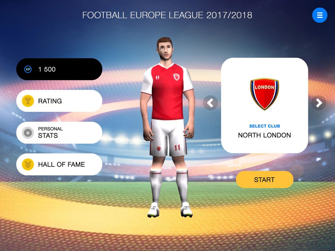 Freekick Football EUROPA League 18 게임 스크린 샷
