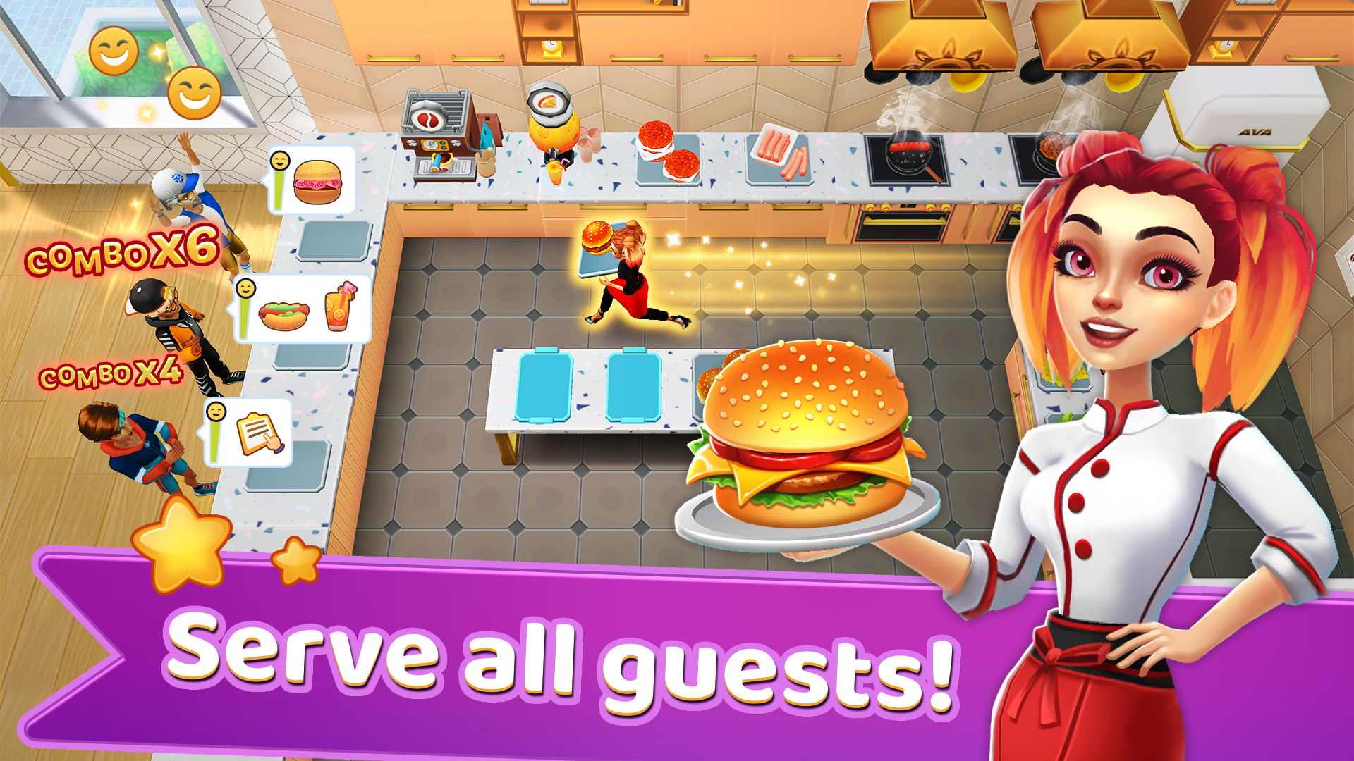 Captura de Tela do Jogo Cafe Sensation - Cooking Game