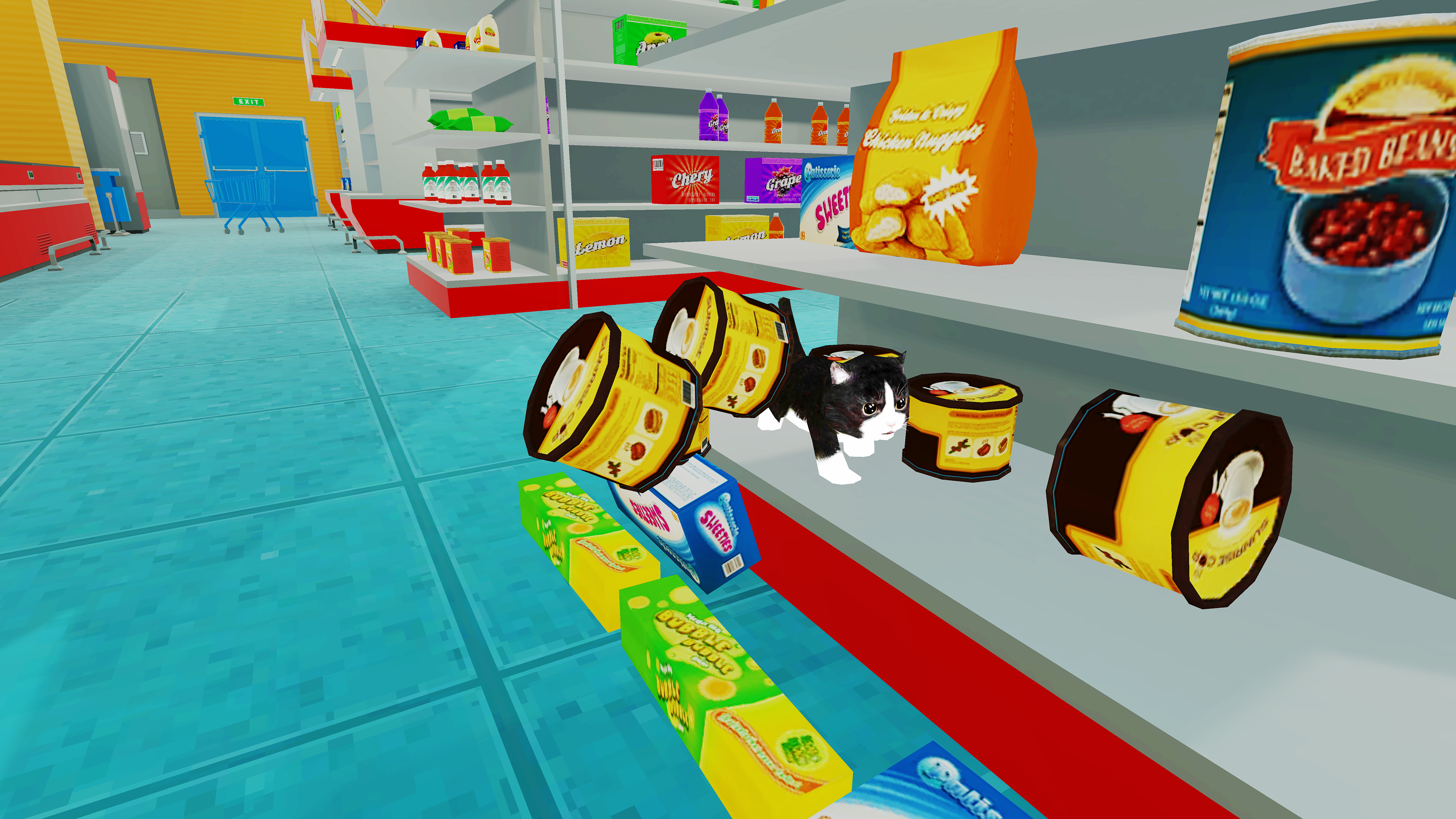 Captura de Tela do Jogo Supermercado Kitten Cat Smash