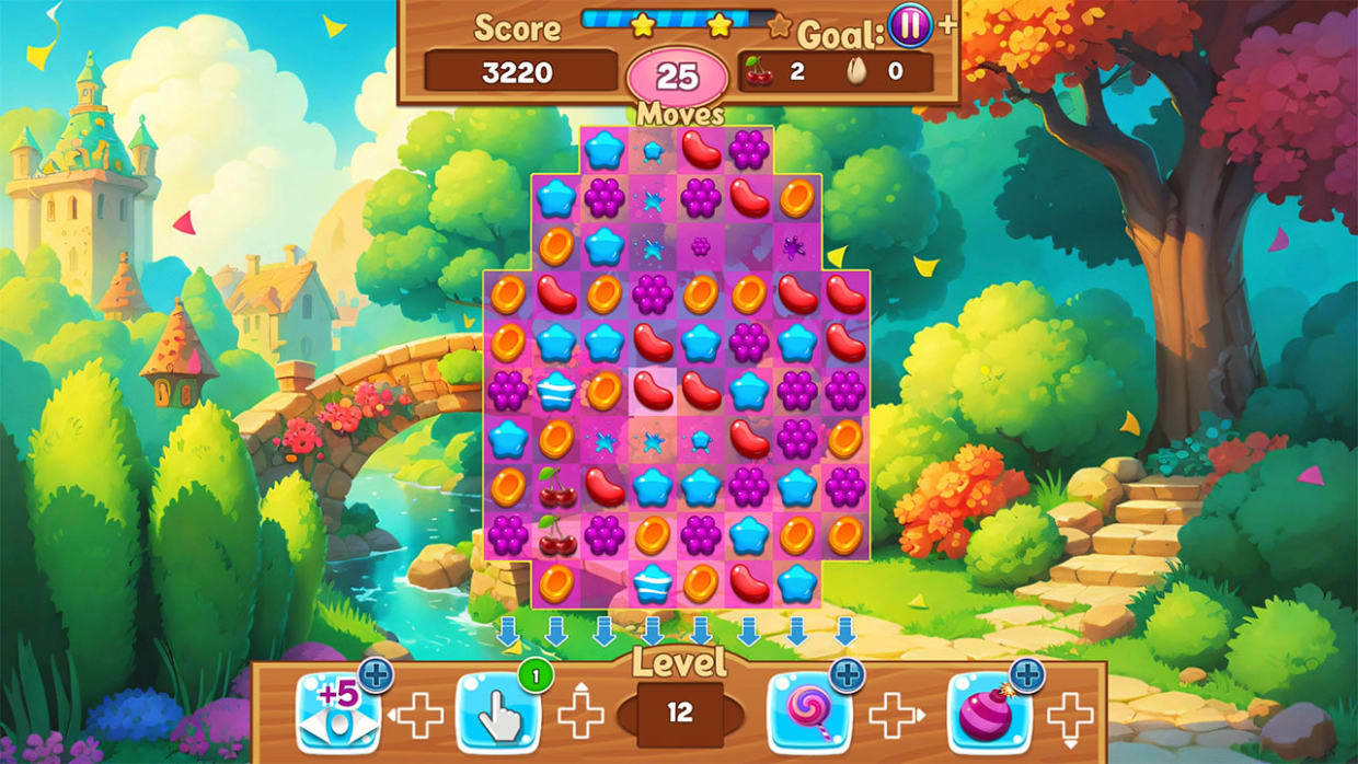 Cuplikan Layar Game Jelly Fruits Adventure: Magic Match 3 Puzzle