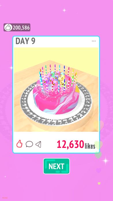Screenshot of mirror cakes