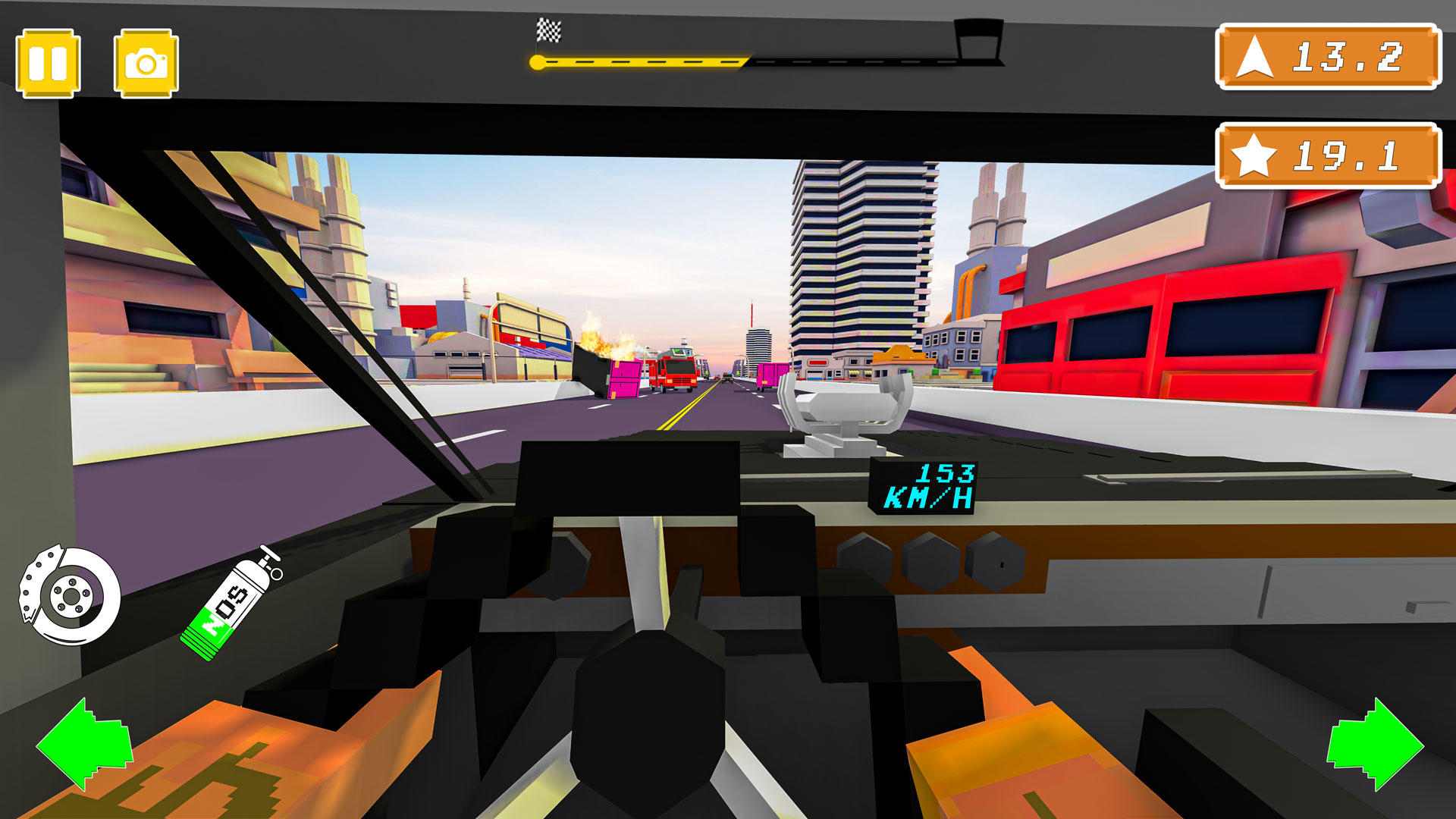 Blocky Racing Game- Car Game 게임 스크린샷