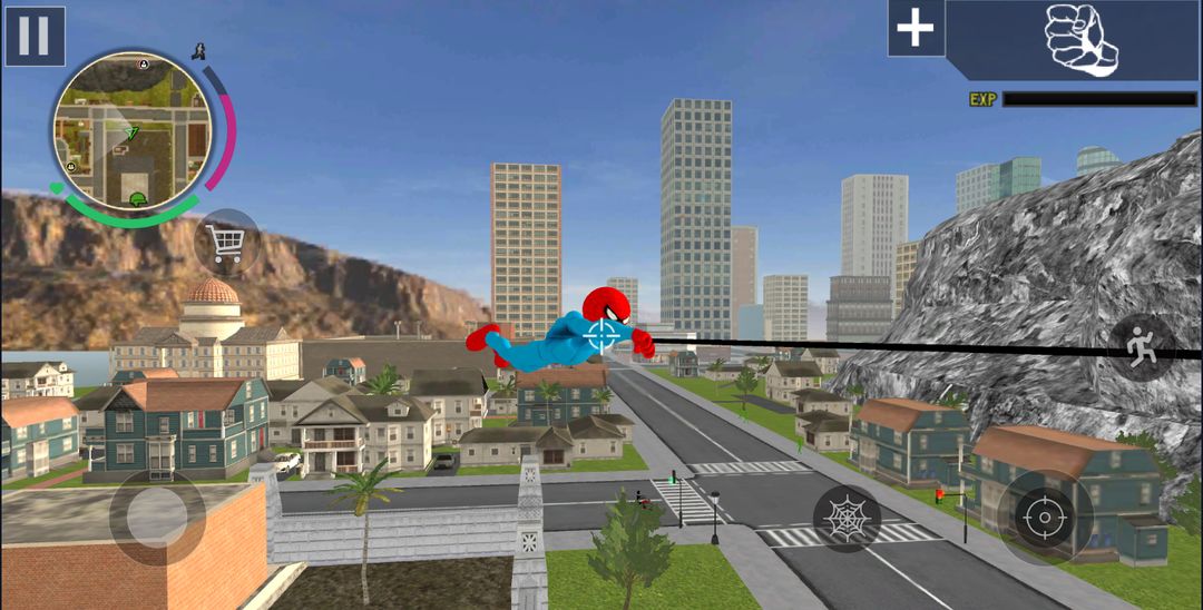 Screenshot of Spider Stickman Rope Hero Open World City Gangster