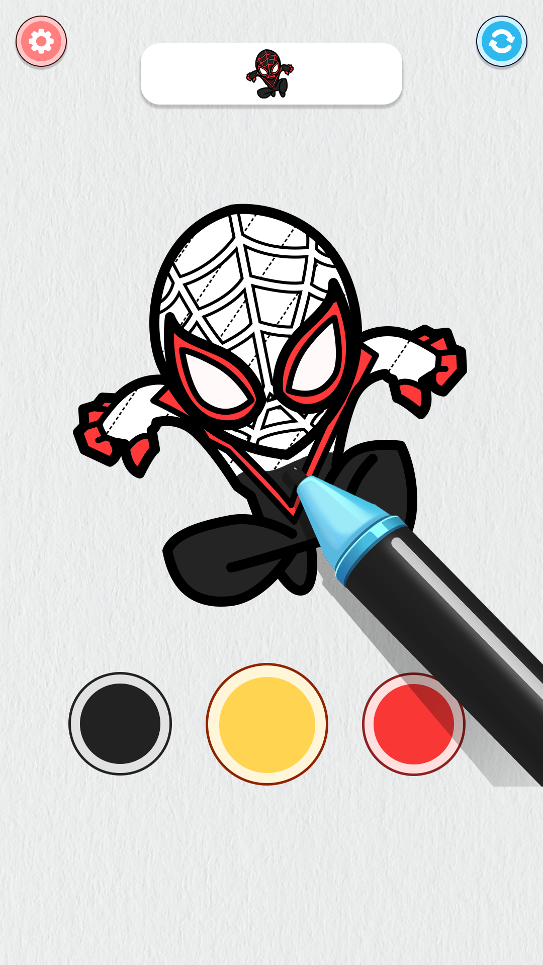 Screenshot of Superhero Coloring : ASMR Book