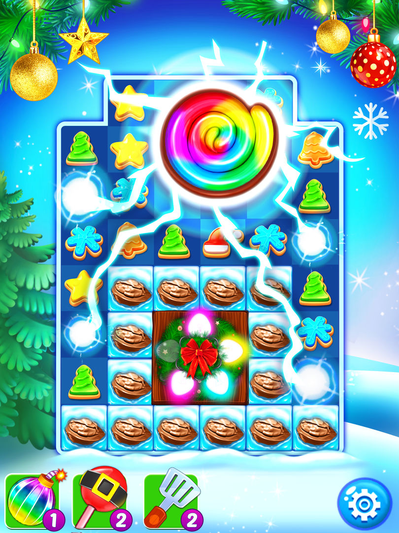 크리스마스 쿠키:  매치 퍼즐 게임 스크린 샷