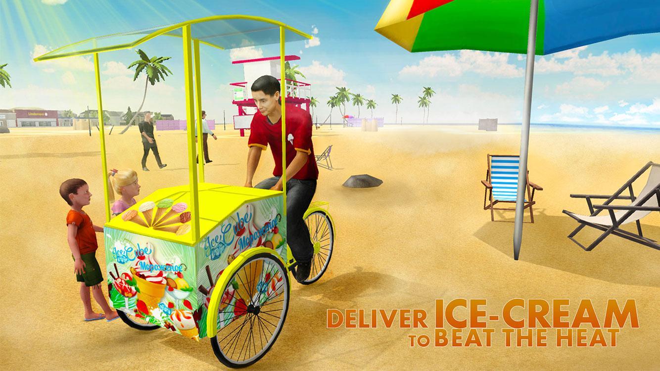 Beach Ice Cream Delivery SIM Game Screenshot