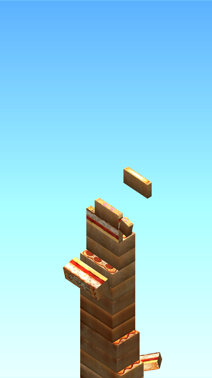 Pizza Stack Tower Game Screenshot