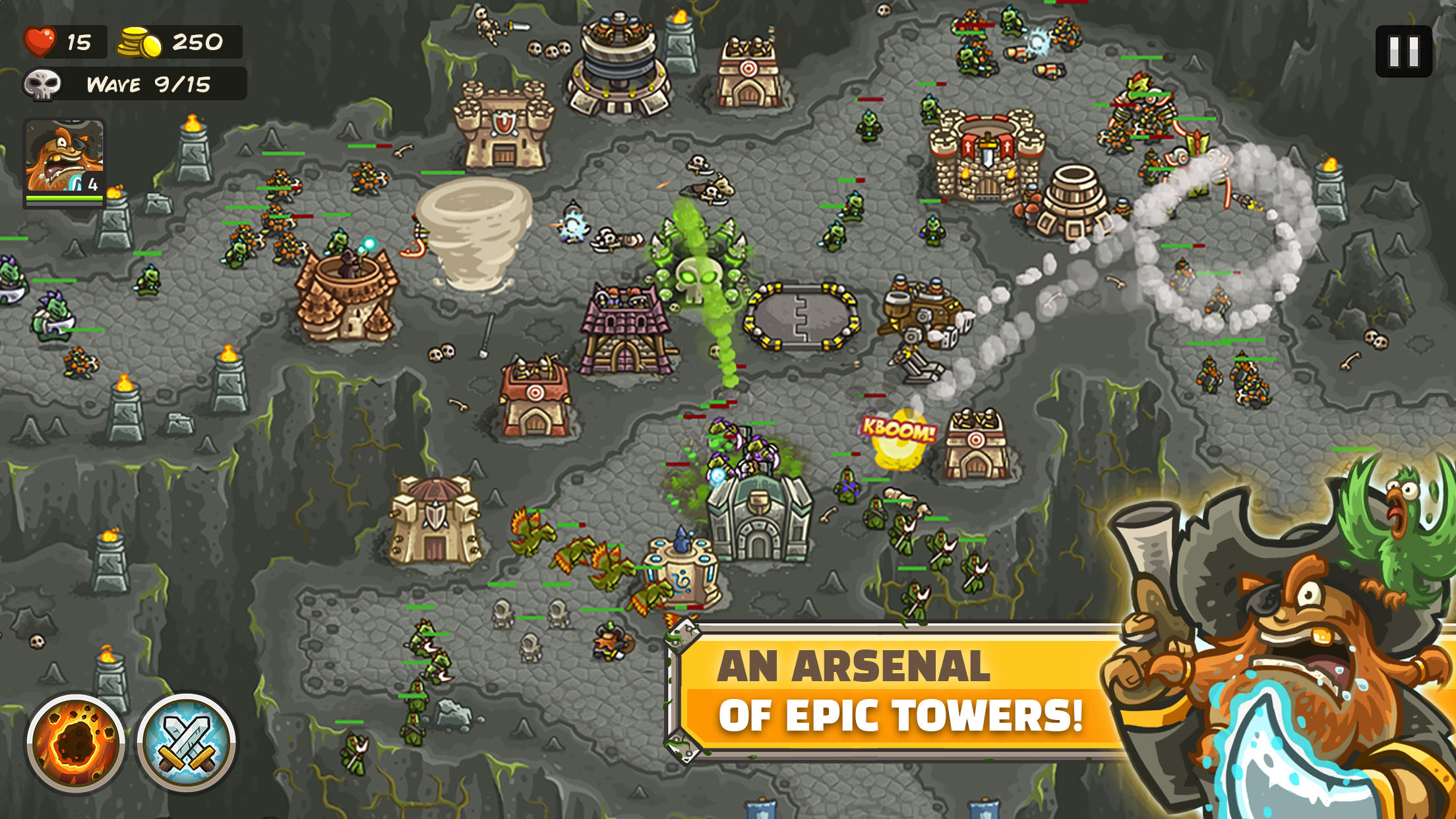 Kingdom Rush Frontiers TD Game Screenshot