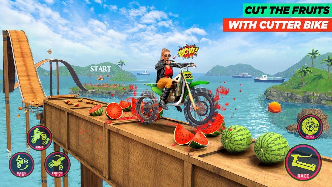 자전거 스턴트 게임 3d: 자전거 게임 게임 스크린 샷